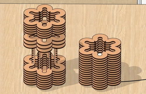 طرح چراغ رومیزی برش لیزری سایه - laser cut table lamp shade ve - برای دستگاه CNC چوب و لیزر (سی ان سی)