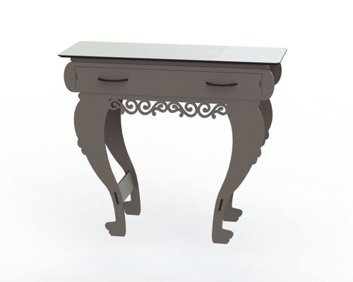 طرح میز برش لیزری کشو - laser cut table with drawer - برای دستگاه CNC چوب و لیزر (سی ان سی)
