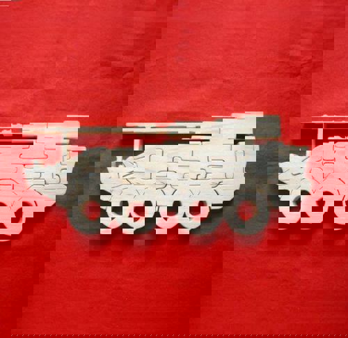 طرح برش لیزری تانک اره منبت کاری اره مویی پازل - laser cut tank jigsaw puzzle ve - برای دستگاه CNC چوب و لیزر (سی ان سی)