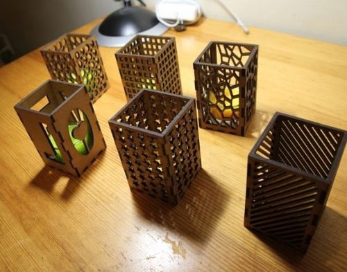 طرح جاشمعی چایی برش لیزری طرح چوبی جاشمعی سایه جعبه های - laser cut tea light holders wooden candle holder shadow boxes ve - برای دستگاه CNC چوب و لیزر (سی ان سی)