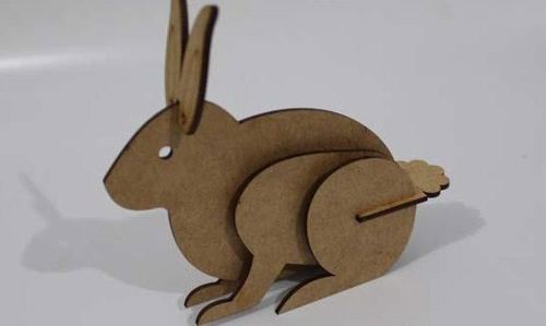 طرح قالب برش لیزری خرگوش خرگوش - laser cut template bunny rabbit - برای دستگاه CNC چوب و لیزر (سی ان سی)