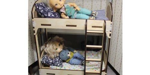طرح قالب برش لیزری خانه عروسکی گهواره - laser cut template doll house cradle ve - برای دستگاه CNC چوب و لیزر (سی ان سی)