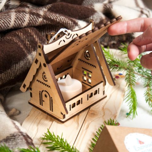 طرح خانه چوبی آویز برش لیزری برای برش لیزری - laser cutter wooden hanging house for laser cut ve - برای دستگاه CNC چوب و لیزر (سی ان سی)