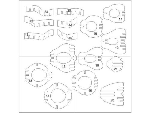 طرح پازل میلی متری ببر برش لیزری - laser cut tiger bbq 3mm puzzle 2 - برای دستگاه CNC چوب و لیزر (سی ان سی)