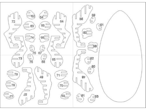 طرح پازل میلی متری ببر برش لیزری - laser cut tiger bbq 3mm puzzle 3 - برای دستگاه CNC چوب و لیزر (سی ان سی)