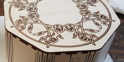 طرح برش لیزری هشت ضلعی جعبه طرح - laser cutting octagon box plan - برای دستگاه CNC چوب و لیزر (سی ان سی)
