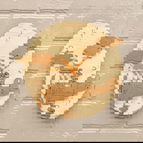 طرح برش لیزری ساعت چوبی cnc - laser cutting wooden clock cnc ve - برای دستگاه CNC چوب و لیزر (سی ان سی)