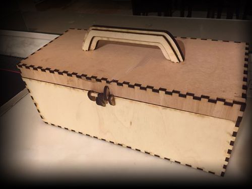 طرح جعبه ابزار برش لیزری - laser cut tool box ve - برای دستگاه CNC چوب و لیزر (سی ان سی)