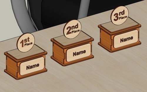 طرح سه جایزه برتر برش لیزری برای دارندگان جایگاه تقدیر و جایزه - laser cut top 3 awards for position holders appreciation trophy ve - برای دستگاه CNC چوب و لیزر (سی ان سی)