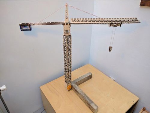 طرح مدل جرثقیل تاورکرین برش لیزری - laser cut tower crane model ve - برای دستگاه CNC چوب و لیزر (سی ان سی)