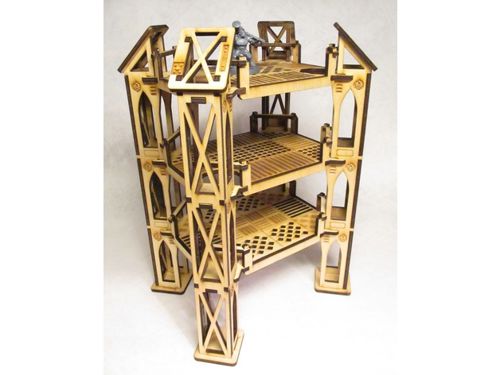 طرح برش لیزری برج - laser cut tower ve - برای دستگاه CNC چوب و لیزر (سی ان سی)