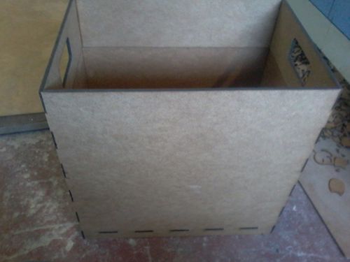 طرح سطل زباله چوبی برش لیزری سطل زباله - laser cut trash box wood trash bin - برای دستگاه CNC چوب و لیزر (سی ان سی)