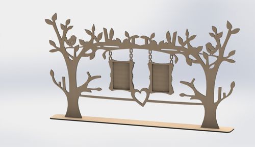 طرح قاب درخت برش لیزری قاب - laser cut tree frame - برای دستگاه CNC چوب و لیزر (سی ان سی)