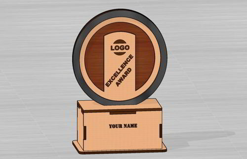 طرح جایزه برش لیزری برش برجسته تقدیر - laser cut trophy award distinguished appreciation ve - برای دستگاه CNC چوب و لیزر (سی ان سی)
