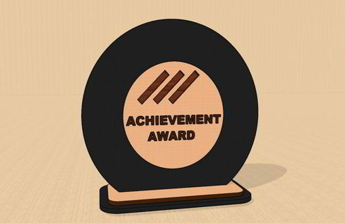 طرح برش لیزری جایزه جوایز - laser cut trophy awards ve - برای دستگاه CNC چوب و لیزر (سی ان سی)