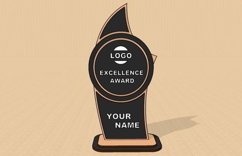 طرح برش لیزری جام ایده - laser cut trophy idea ve - برای دستگاه CNC چوب و لیزر (سی ان سی)
