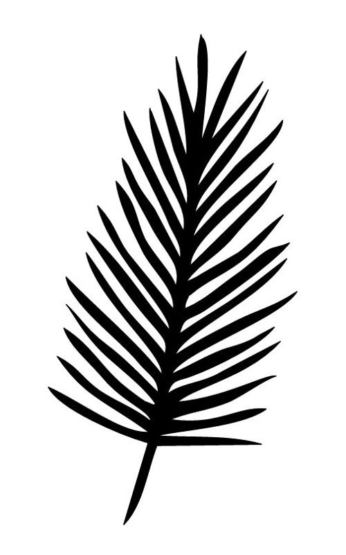 طرح برش لیزری برگ نخل گرمسیری سیلوئت گیاه - laser cut tropical palm leaf silhouette ve - برای دستگاه CNC چوب و لیزر (سی ان سی)