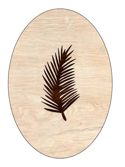طرح برش لیزری نخل برگ چوب نخل گرمسیری - laser cut tropical palm leaf wood cutout ve - برای دستگاه CNC چوب و لیزر (سی ان سی)