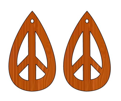 طرح گوشواره‌های ناتمام برش لیزری چوبی صنایع دستی - laser cut unfinished earrings wood craft ve - برای دستگاه CNC چوب و لیزر (سی ان سی)