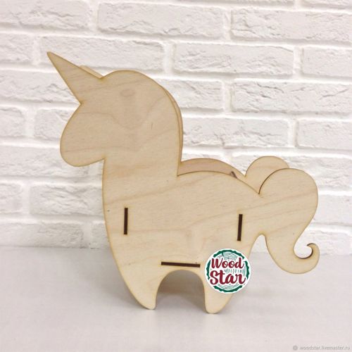 طرح جا مداد تک شاخ برش لیزری جعبه گل - laser cut unicorn pencil holder organizer flower box ve - برای دستگاه CNC چوب و لیزر (سی ان سی)