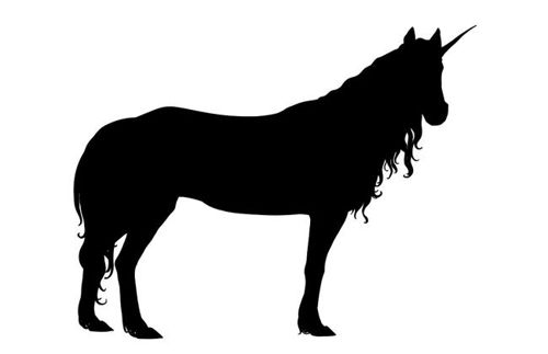طرح برچسب برش لیزری یونیکورن سیلوئت - laser cut unicorn silhouette sticker ve - برای دستگاه CNC چوب و لیزر (سی ان سی)
