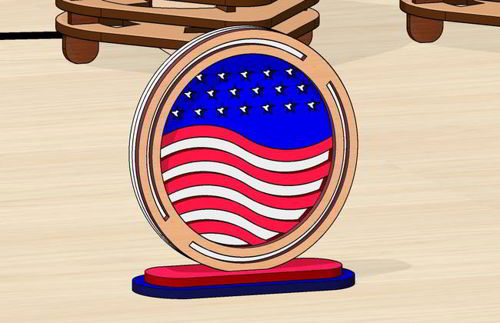 طرح برش لیزری روز استقلال آمریکا چهارم ژوئیه تزئین - laser cut usa independence day 4th of july decoration ve - برای دستگاه CNC چوب و لیزر (سی ان سی)