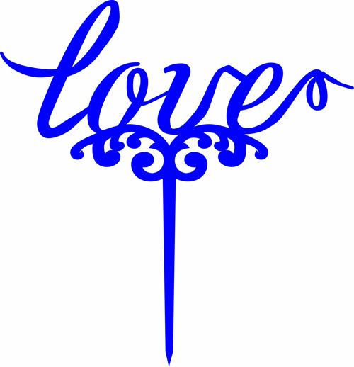 طرح برش لیزری تزئین کیک تزئینی - laser cut valentine decor cake topper ve - برای دستگاه CNC چوب و لیزر (سی ان سی)
