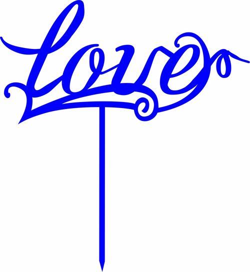 طرح تزیین کیک ولنتاین با طرح عشق و عشق با برش لیزری () - laser cut valentine love decoration cake topper - برای دستگاه CNC چوب و لیزر (سی ان سی)