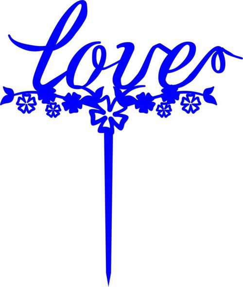 طرح برش لیزری ولنتاین عشق تزئین کیک روی کیک - laser cut valentine love decor cake topper ve - برای دستگاه CNC چوب و لیزر (سی ان سی)