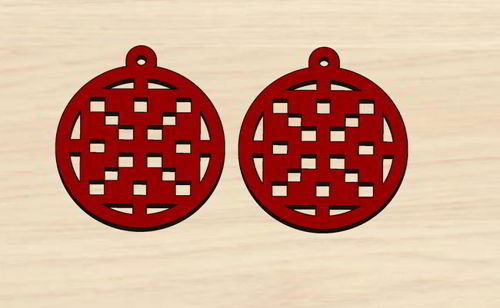 طرح گوشواره‌های روز ولنتاین با برش لیزری - laser cut valentines day earrings - برای دستگاه CNC چوب و لیزر (سی ان سی)