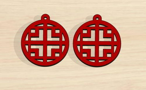طرح گوشواره‌های برش لیزری ولنتاین نیاز به هدیه - laser cut valentines day earrings gift - برای دستگاه CNC چوب و لیزر (سی ان سی)