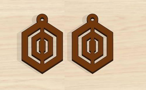 طرح گوشواره‌های فانتزی روز ولنتاین با برش لیزری و - laser cut valentines day fancy earrings - برای دستگاه CNC چوب و لیزر (سی ان سی)