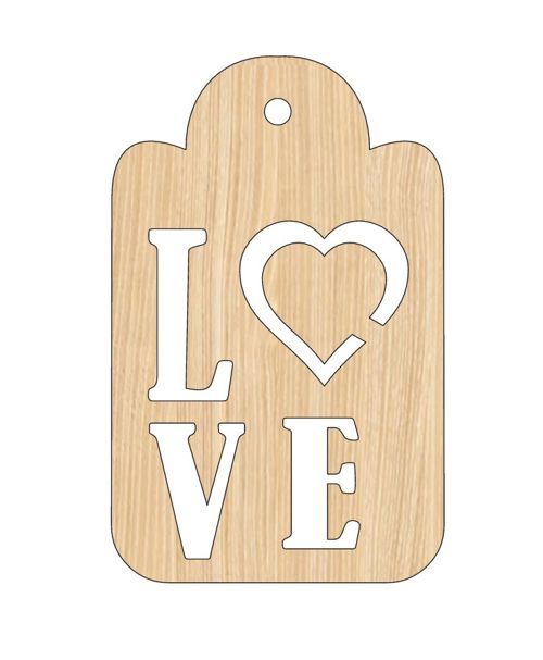 طرح برش لیزری روز ولنتاین عشق قلب چوبی برچسب - laser cut valentines day love heart wooden tag ve - برای دستگاه CNC چوب و لیزر (سی ان سی)