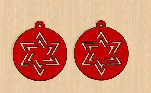 طرح گوشواره طرح‌دار ولنتاین برش لیزری - laser cut valentines day pattern earrings - برای دستگاه CNC چوب و لیزر (سی ان سی)
