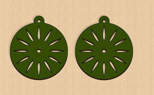 طرح گوشواره طرح ولنتاین برش لیزری نگین - laser cut valentines pattern earrings jewelry ve - برای دستگاه CNC چوب و لیزر (سی ان سی)
