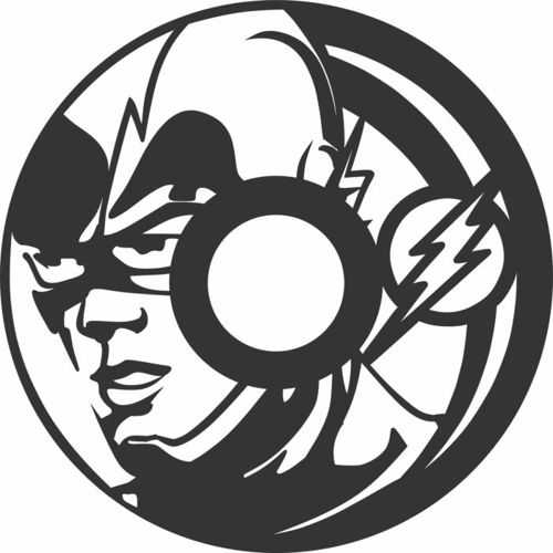 طرح صفحه گرامافون برش خورده با لیزر مدل vinyl clock - laser cut vinyl record superhero clock ve - برای دستگاه CNC چوب و لیزر (سی ان سی)