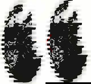 طرح ساعت‌های وینیل برش لیزری wolf - laser cut vinyl watches wolf ve - برای دستگاه CNC چوب و لیزر (سی ان سی)