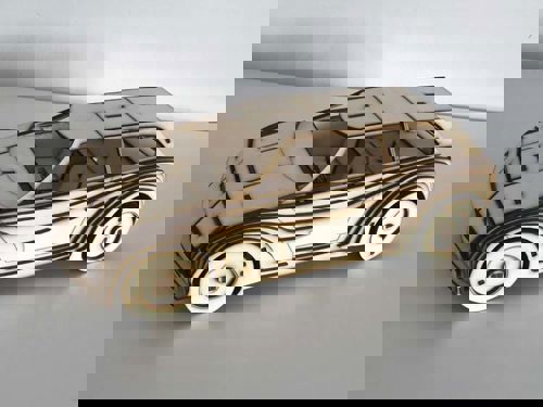 طرح ماکت ماشین اسباب‌بازی فولکس واگن گلف برش لیزری - laser cut volkswagen golf toy car model ve - برای دستگاه CNC چوب و لیزر (سی ان سی)