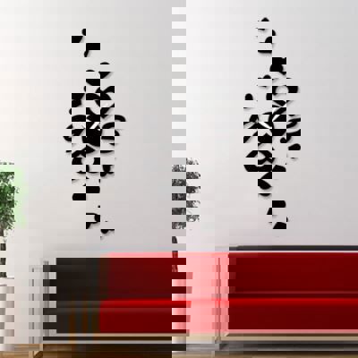 طرح ساعت دیواری برش لیزری قلب هنری قاب - laser cut wall clock heart art ve - برای دستگاه CNC چوب و لیزر (سی ان سی)