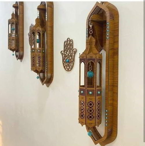 طرح لامپ دیواری برش لیزری لامپ - laser cut wall hanging lamp ve - برای دستگاه CNC چوب و لیزر (سی ان سی)