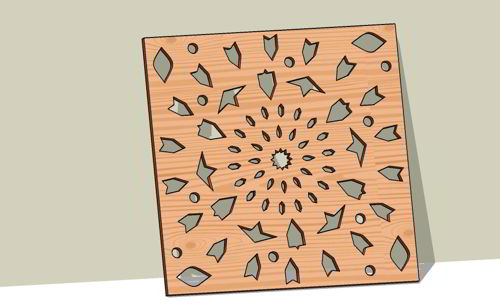 طرح برش لیزری دیواری پانل پارتیشن گریل طراحی jali design elements - laser cut wall panel partition grill design jali design elements ve - برای دستگاه CNC چوب و لیزر (سی ان سی)