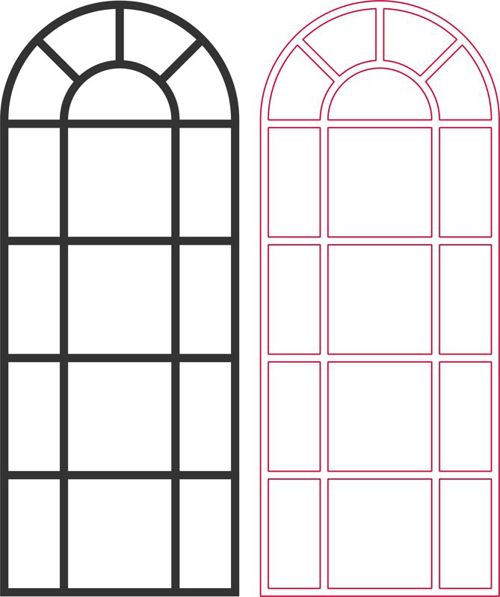 طرح الگوهای لیزری پنجره مشبک - laser cut window grille patterns - برای دستگاه CNC چوب و لیزر (سی ان سی)