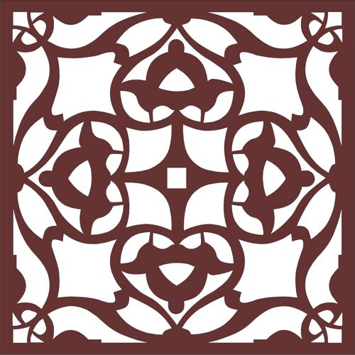 طرح پنجره برش لیزری جالی درز صفحه پنل پارچه - laser cut window jali seamless screen panel - برای دستگاه CNC چوب و لیزر (سی ان سی)