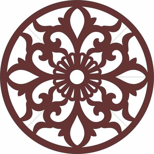 طرح پنجره شبکه‌ای برش لیزری الگوی دایره ( ) - laser cut window lattice circular pattern - برای دستگاه CNC چوب و لیزر (سی ان سی)