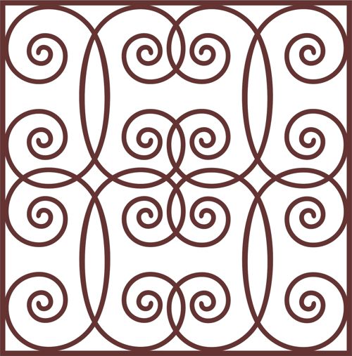 طرح پنجره برش لیزری درز گل جلی پانل پرده - laser cut window seamless floral jali panel - برای دستگاه CNC چوب و لیزر (سی ان سی)
