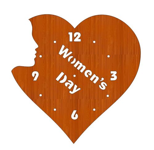 طرح laser-cut-women-day-8-march-wooden-wall-clock-cutout-international-womens-day-ve