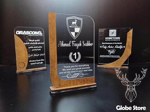 طرح جایزه طرح سپر اکریلیک برش با لیزر چوب - laser cut wood acrylic shield award 3 designs ve - برای دستگاه CNC چوب و لیزر (سی ان سی)