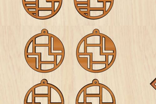 طرح قالب‌های گوشواره چوبی برش لیزری برای زنان جواهرات - laser cut wood earrings templates for women jewelry ve - برای دستگاه CNC چوب و لیزر (سی ان سی)