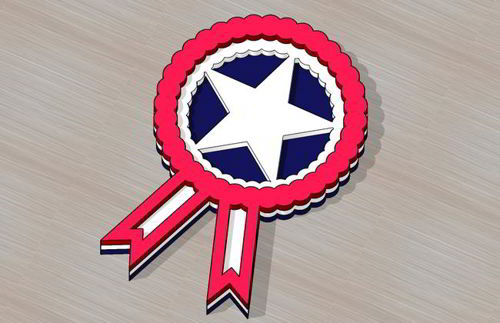 طرح برش لیزری چوبی چهارم ژوئیه تزئین - laser cut wooden 4th of july decoration ve - برای دستگاه CNC چوب و لیزر (سی ان سی)