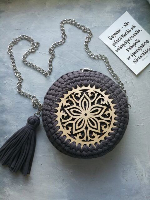 طرح پایه‌های چوبی برش لیزری برای سبدهای قلاب‌بافی‌شده - laser cut wooden bases for crochet baskets ve - برای دستگاه CNC چوب و لیزر (سی ان سی)